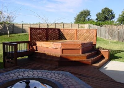 Deck with Raised Hot Tub