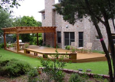 Deck with Pergola and Bench