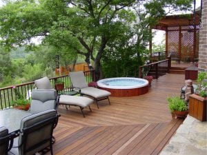 Deck with Hot Tub and Pergola